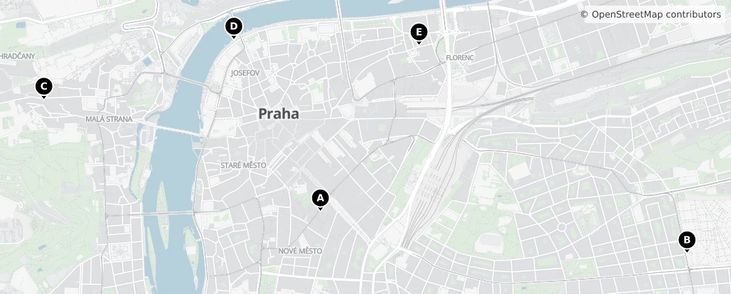 Map of Praga