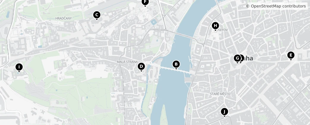 Map of Praga