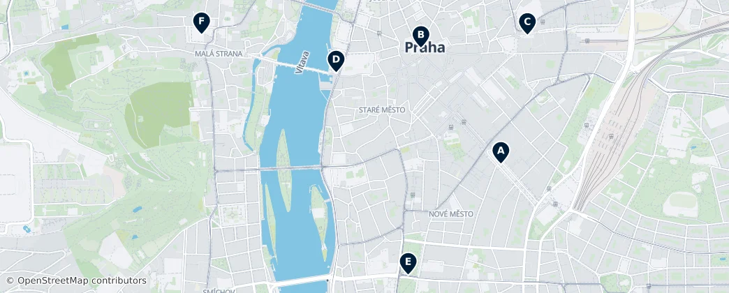 Map of Praga