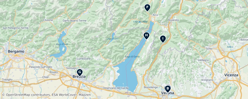 Map of Prealpi Gardesane