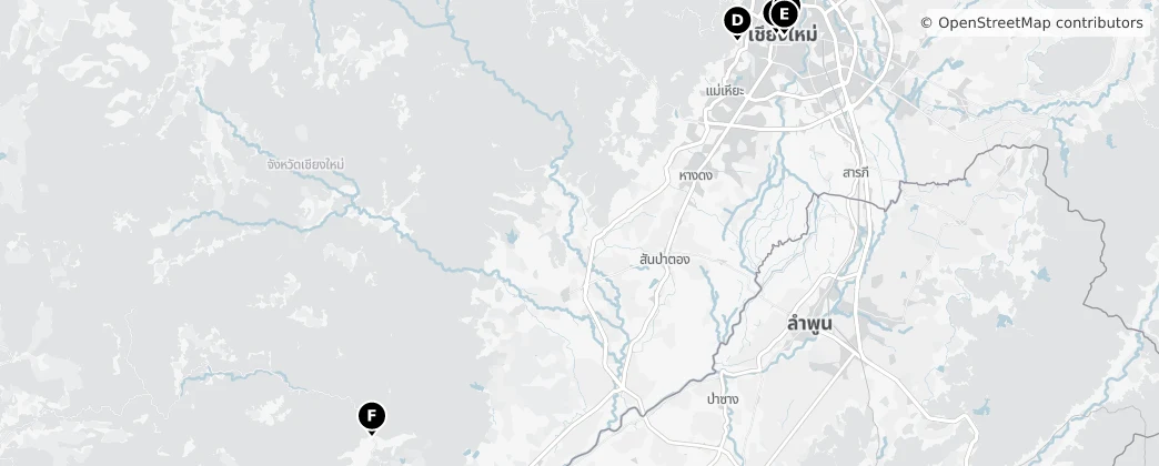 Map of Provincia di Chiang Mai