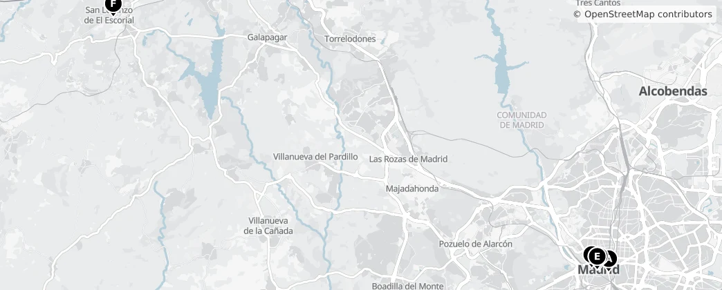 Map of Provincia Eclesiástica de Madrid