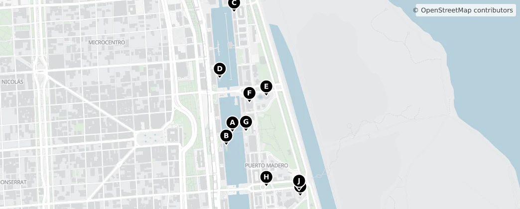Map of Puerto Madero