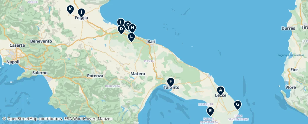 Map of Puglia