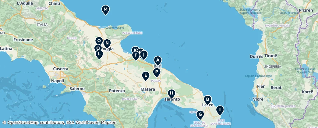 Map of Puglia