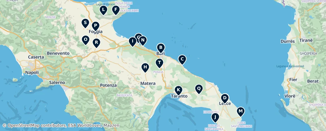 Map of Puglia