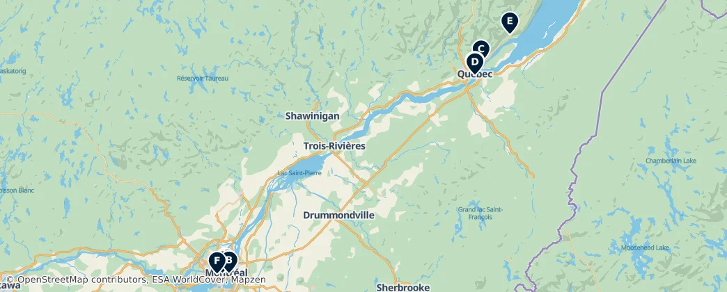 Map of Québec