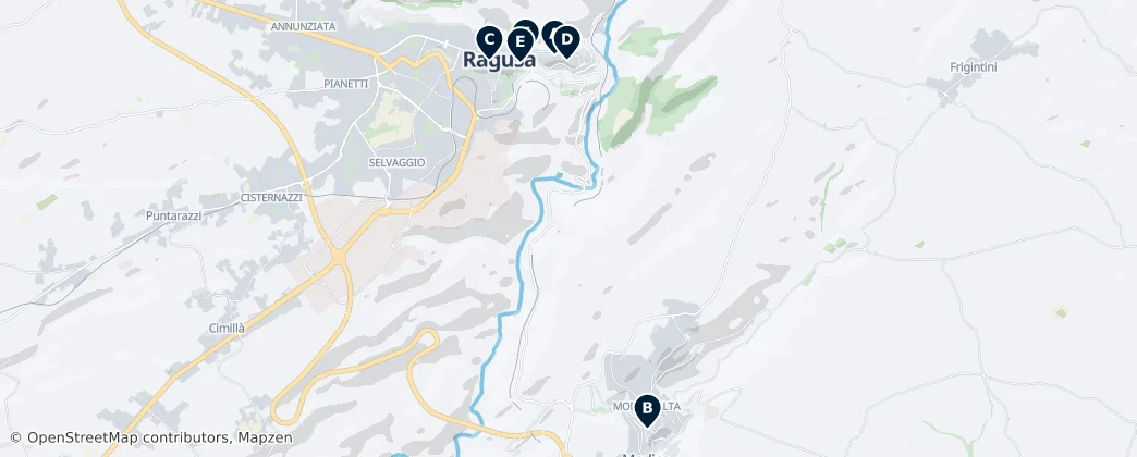 Map of Ragusa