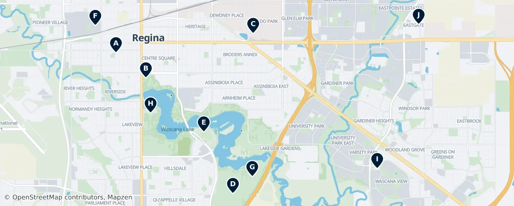 Map of Regina