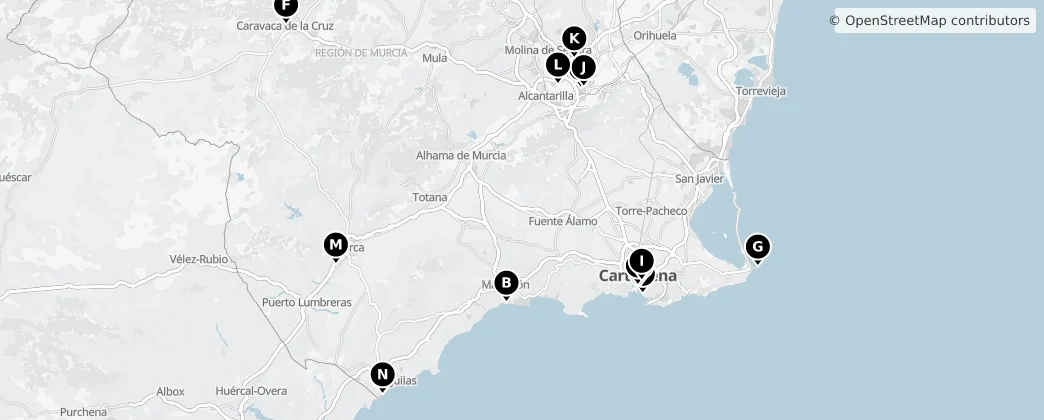 Map of Murcia