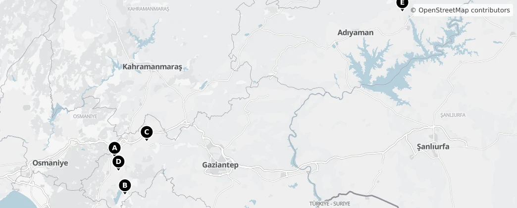 Map of Regione dell'Anatolia Sud Orientale