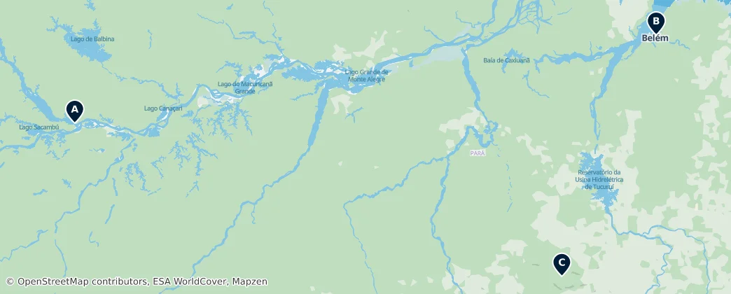 Map of Regione Nord del Brasile