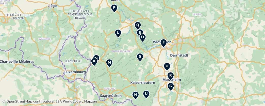 Map of Renania-Palatinato