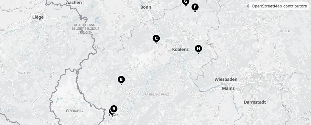 Map of Renania-Palatinato