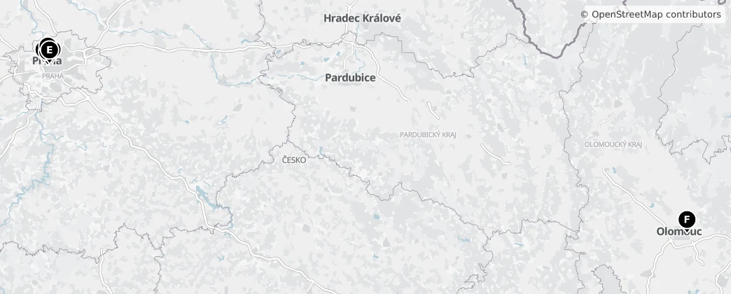 Map of Repubblica Ceca