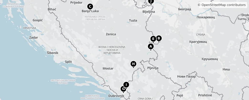 Map of Repubblica Serba di Bosnia ed Erzegovina