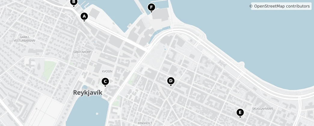 Map of Reykjavík