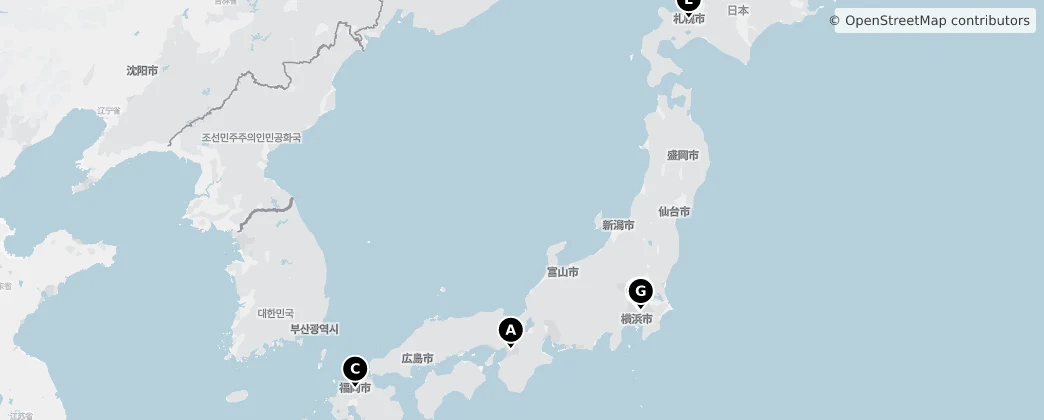 Map of 日本列島