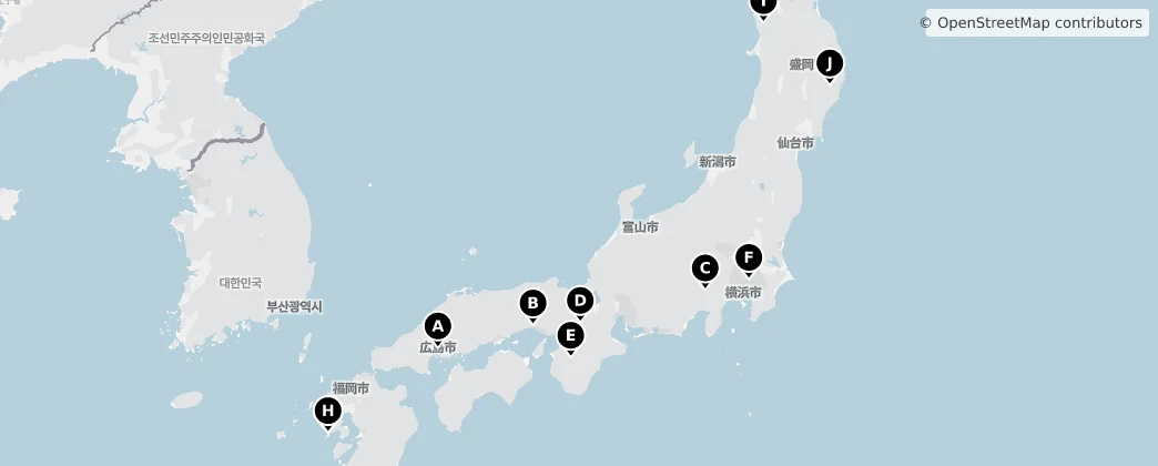 Map of 日本列島