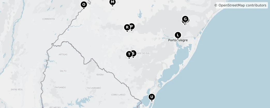 Map of Rio Grande do Sul