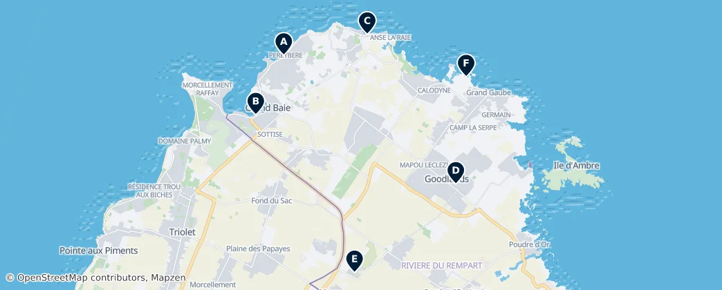 Map of Distretto di Rivière du Rempart