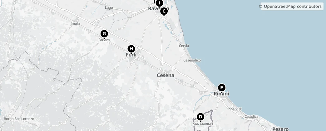 Map of Romagna