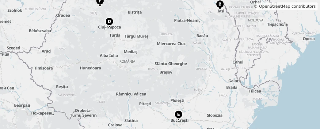 Map of Romania