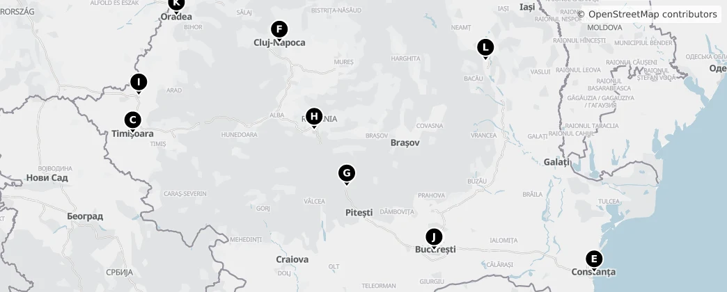 Map of Romania