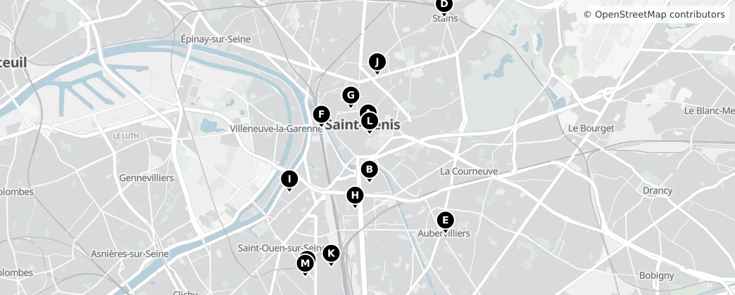 Map of Saint-Denis