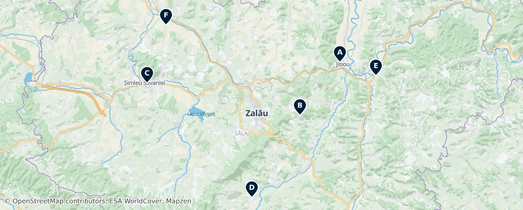 Map of Sălaj