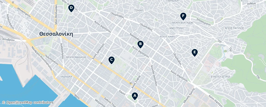 Map of Salonicco