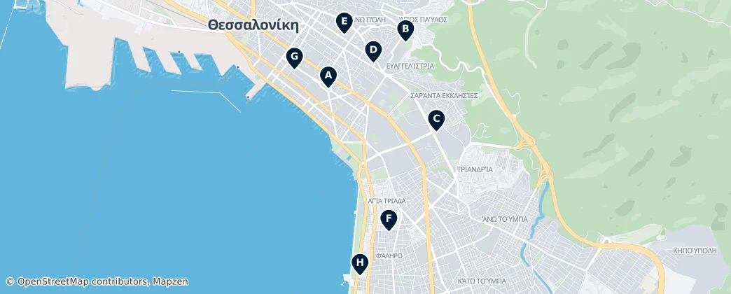 Map of Salonicco