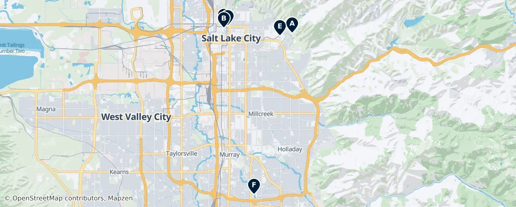 Map of Salt Lake City