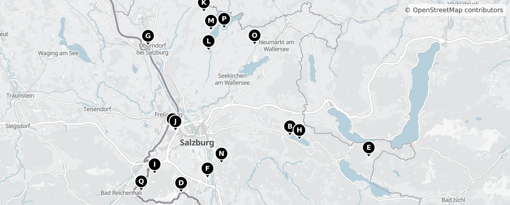 Map of Distretto di Salzburg-Umgebung