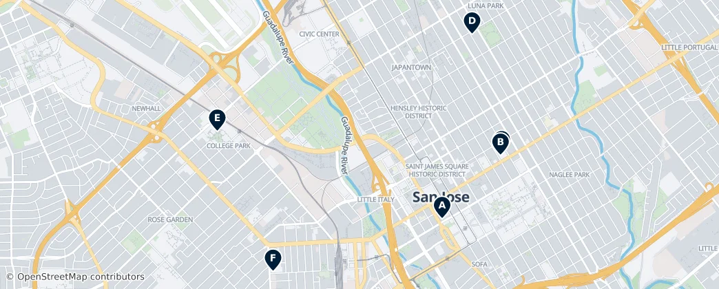 Map of San Jose