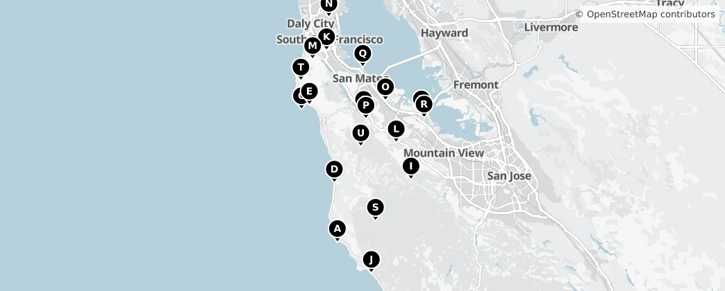 Map of Contea di San Mateo