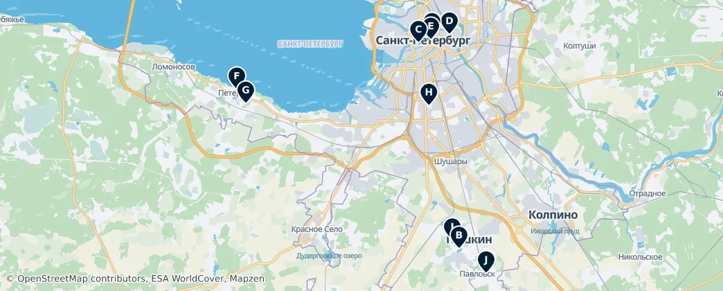 Map of San Pietroburgo