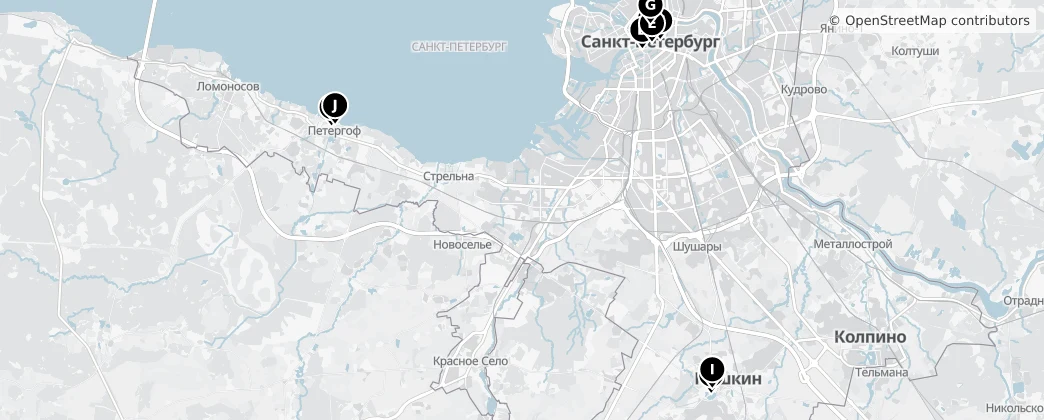 Map of San Pietroburgo