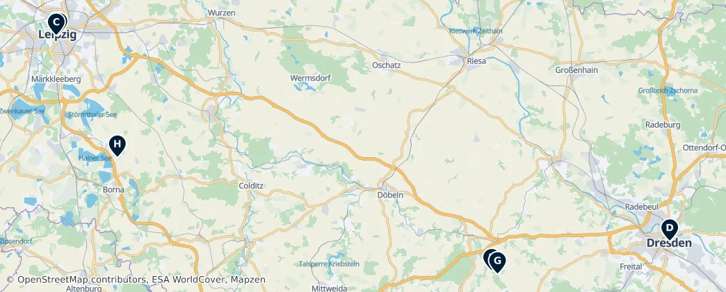 Map of Sassonia
