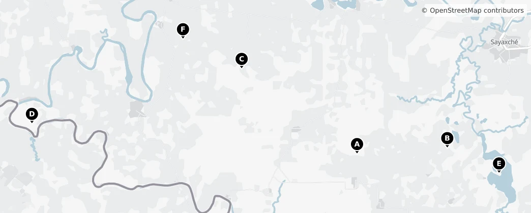 Map of Sayaxché