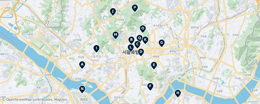 Map of Seoul East