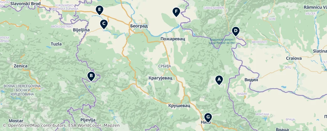 Map of Serbia