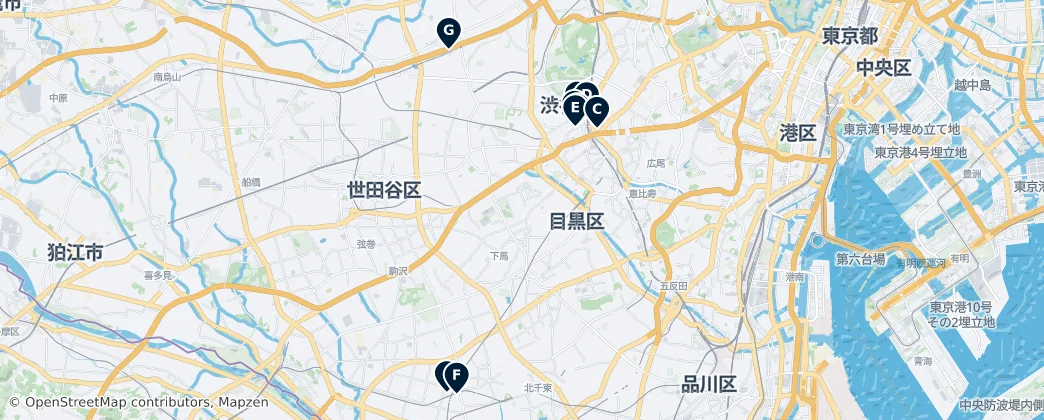 Map of Setagaya