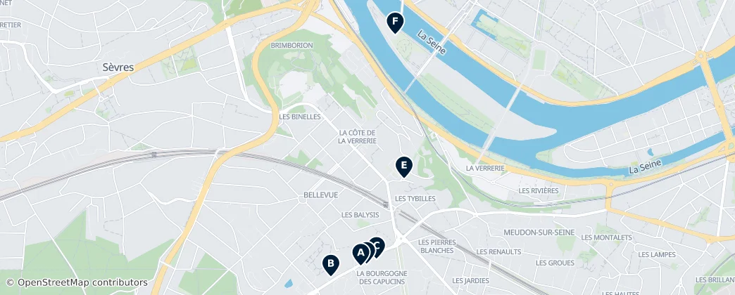 Map of Sèvres