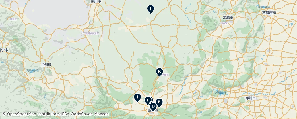 Map of Shaanxi