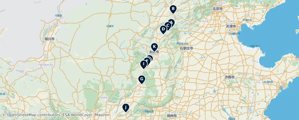 Map of Shanxi