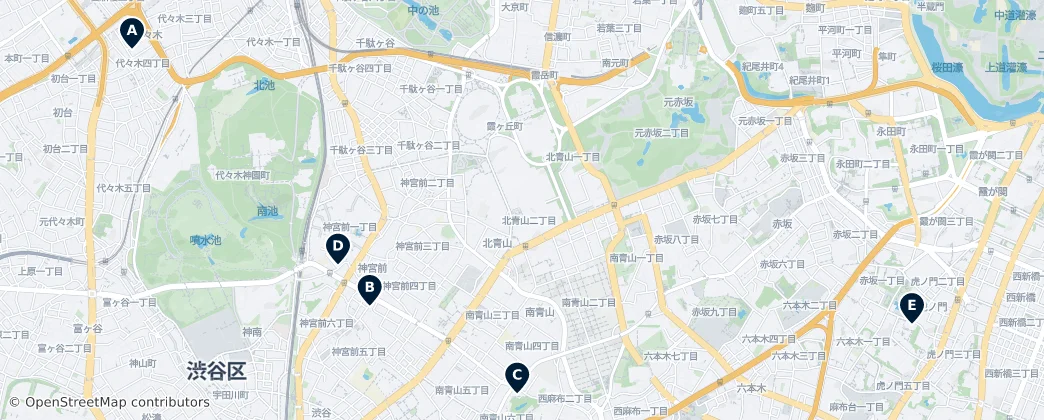 Map of Shibuya