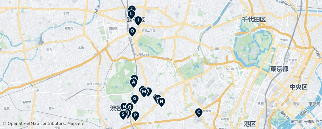 Map of Shibuya