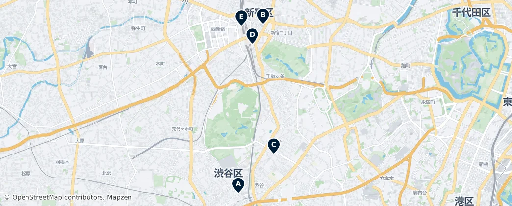 Map of Shibuya