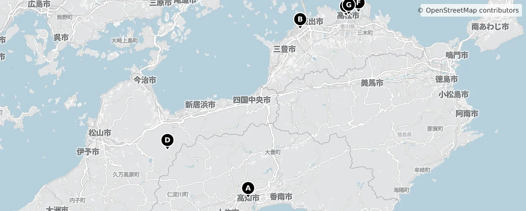 Map of Shikoku